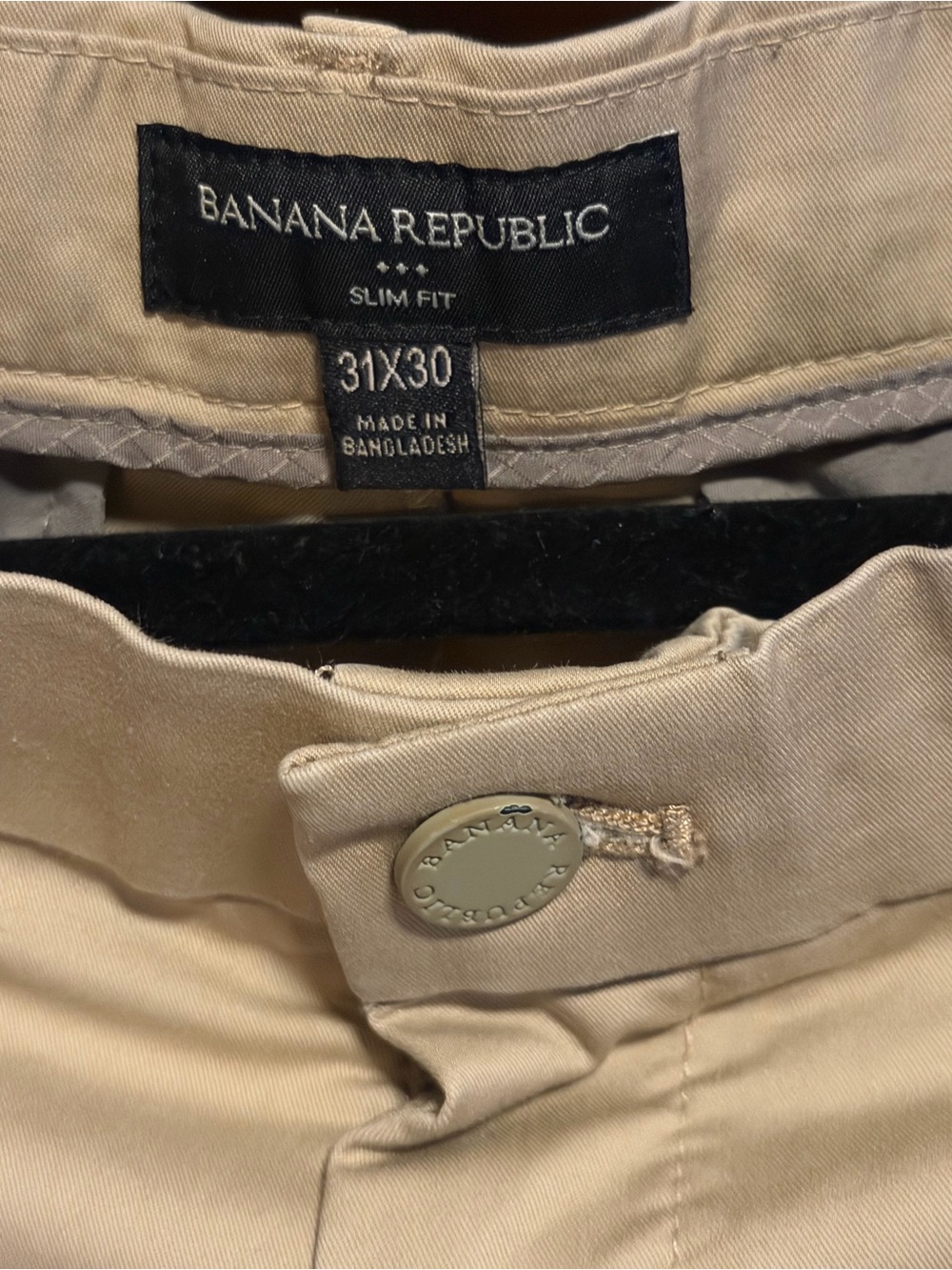 Banana Republic Slim Fit Khaki Chinos - Beige